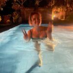 Tiffany Alvord Instagram - ✨ Night swimsss water-body dysmorphia 🙈 // Swipe for an UNEXPECTED surprise & TELL ME ITS NOT THE SAME 😅 Okay have a great day or night swim wherever you are. 🌙 Side note: When in doubt say yes. The night swim was almost a no, but then we said heck, why not, and it was the sprinkles on top of a beautiful evening!
