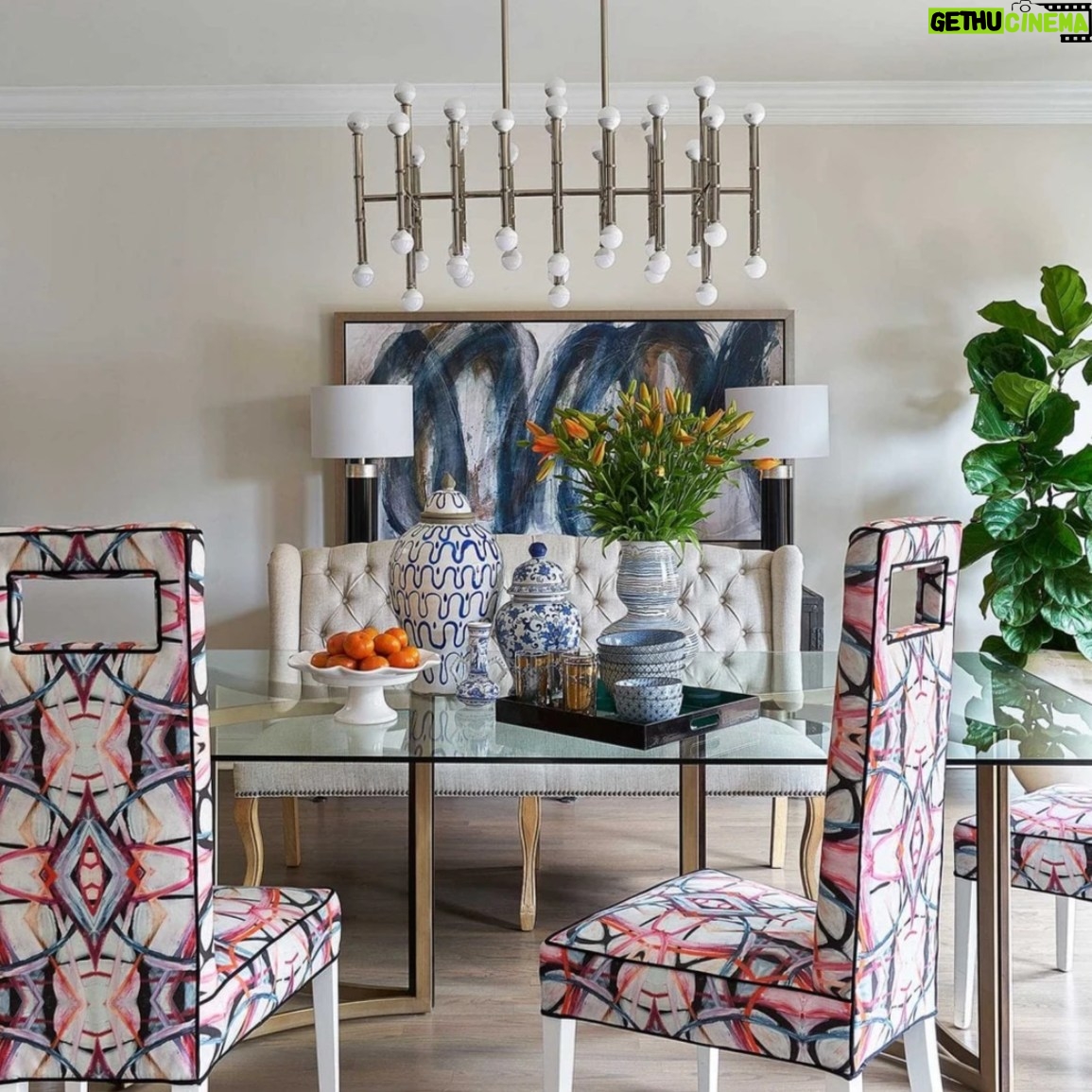Tiffany Brooks Instagram - Tasked with combining modern glamour and traditional, my team and I transformed this dining room from dull to dreamy! π Swipe for the before β‘οΈ . . . #beforeafter #diningroom #modernglamour #traditional #transformation #interiordesign #chicagointeriors
