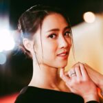 Tiffany Lau Instagram - red carpet snaps 📸 • • • gown: @victorchanstudio jewellry: @kingfookjewellery hair: @suecheung makeup: @elsaling222 nails: @handandfootnailspa 📸: @daiki.cheng