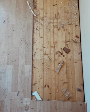 Tiia Elg Instagram - Tässä se nyt on, meidän uusin projekti: Rintamamiestalon kunnostus. 

Tänään alkoi purkutyöt sisällä. 

1. Vanha takka purettiin
2. Laminaatin alta löytyi mäntylautalattia 🙌🏼 🏆
3. Lehtien alta löytyi kukkia 
4. Ekat vieraat saapui ihastelemaan isoa pihaa, josta on pidetty todella hyvää huolta. Sieltä löytyy, vaikka ja mitä. Parsat ja viinirypäleköynnös olivat omat suosikkini. 
5. Evästauko. Mun isän eläkepäivät alkoi kätevästi tän projekti-X parissa. Hänellä on homma hallussa. 

Tänään purettiin myös keittiö, yksi väliseinä, sekä vessan isot kaapit. Niistä myöhemmin lisää.
