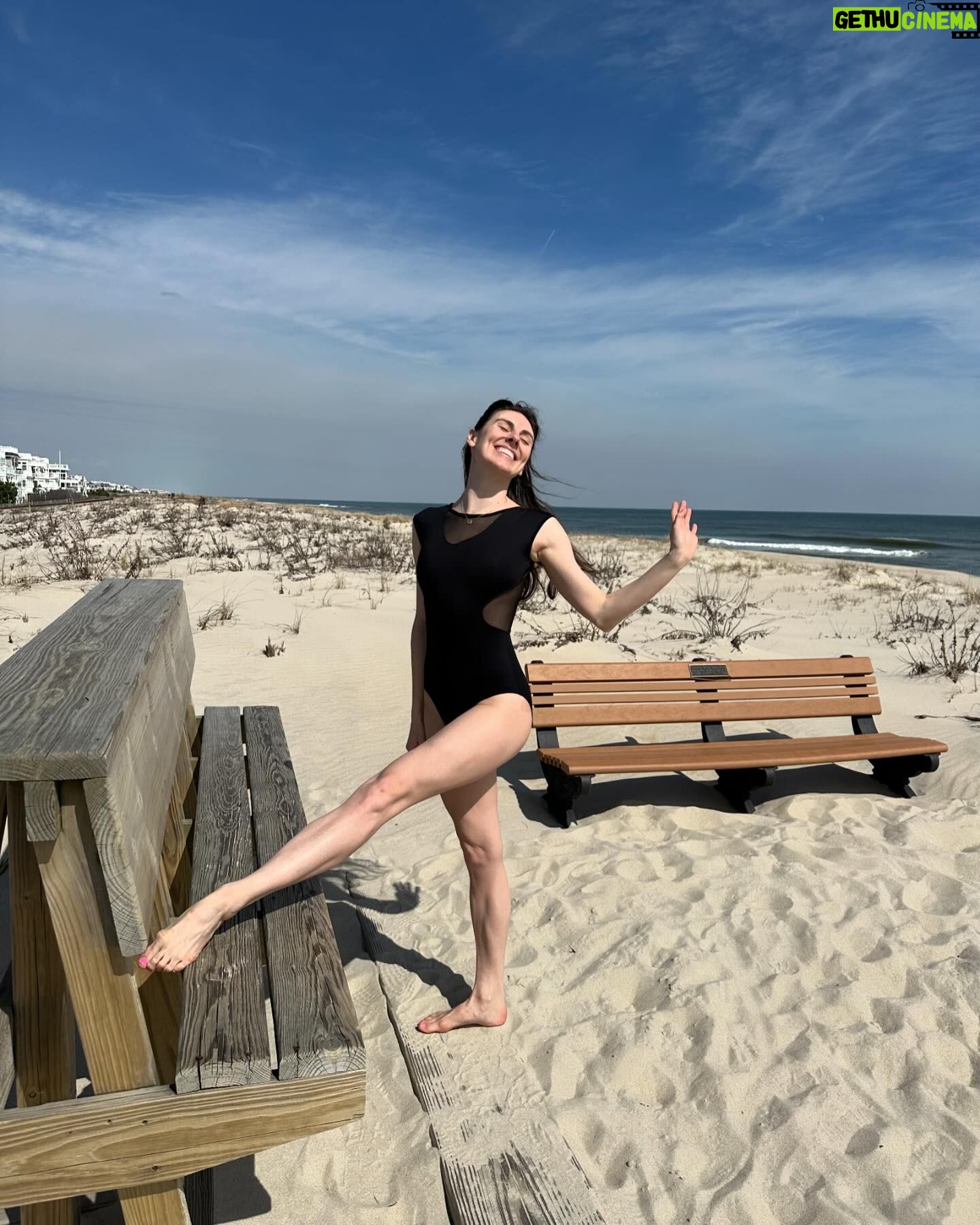Tiler Peck Instagram - Caught sun bathing ☀️ Sometimes when the weather is nice and you forget your bathing suit, your cute @sodancausa leo comes in handy! #beach #beachlife #leotard #ballerina #sundayfunday #sunday #sodancausa #sodancers