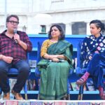 Tillotama Shome Instagram – Thank you @kolkatalitmeet for celebrating @irrfan with such warmth.
The session opened with the scene of Ashok and Ashima ( Namesake )walking through Victoria memorial, a short distance away from where we were sitting, and wondering what words would escape in trying to speak about Irrfan.
 @shubhragupta @tigmanshudhulia aap dono ko humara Salam. Thanks @chatterjeeshahana
for the thoughtful conversation.
My parents began their romance at Victoria memorial. They had a tree where they met. It was lovely to have them with me that day. They walked to their tree. A day to remember.
Warm in @1111clothing
Shoes @theater.xyz