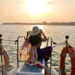 Tithi Raaj Instagram - Sea you at the Golden Hour ✨ . #golden #sea #waves #yacht #cruise #ship #boat #beach #breeze #blue #deep #water #sailing #skyline #horizon #marine #life #luxury #lifestyle #travel #travelblogger #goa