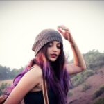 Tithi Raaj Instagram - For the love of #purple #💜 Hair Artist : @hussainshaikh13