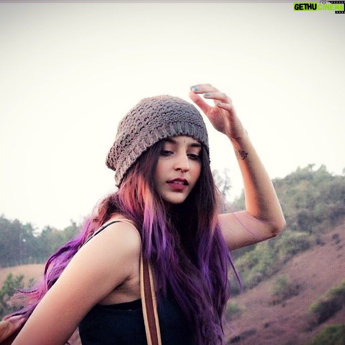 Tithi Raaj Instagram - For the love of #purple #💜 Hair Artist : @hussainshaikh13