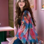 Tithi Raaj Instagram - Cafe Coffee Day, anyone ? ☕️ . 📸: @journeyofendlessmiles Long Multi color cover up : @urbanic_in #cafe #coffee #decaf #mornings #pink #floral #allthingscolor #allthingsart #💕 #☕️