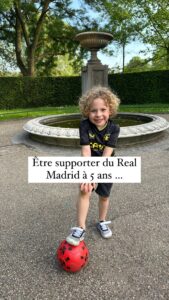 Tiziri Digne Instagram - Passion football ⚽️ & vous c’est quoi les passions de vos enfants ? #football #realmadrid #championsleague #famille