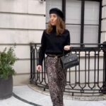 Tiziri Digne Instagram - Look du jour 🖤 Vous osez l’imprimé léopard ? 🐆 Pour le porter sans vulgarité voici quelques conseils : - L’associer à des pièces sobres - L’associer à des coloris plus neutres - Le porter sur des accessoires #lookdujour #outfitinspiration #mode #theparisianchique