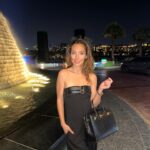 Tiziri Digne Instagram - Dubai by night ✨ Réf de nos tenues : Ma combi’ @zara 8734/813 Inaya robe @manegeensucre Isaho polo & shirt @ralphlauren #dubai #outfit #ootdfashion #styleblogger