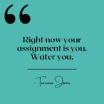 Toccara Jones Instagram - Right now your assignment is you. Water you.