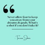 Toccara Jones Instagram - Never allow fear to keep you away from your dreams & goals. What’s a shot if you don’t take it? -TJ