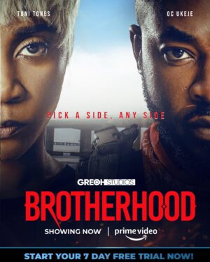 Toni Tones Instagram - “Make we reduce temprasure! All of us na Brodas for here!” - Goldie! 🥷🏽 

Have you met Goldie!?

Which slide is your favorite? 💋

#BrotherhoodThemovie now streaming on Amazon prime 💋

 #ActionStar