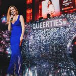 Trace Lysette Instagram - One for the books! Thanks for the award #queerties ♥️ - extra special having @joeysoloway who gave me my shot and cast me on Transparent 10 years ago, present the award to me. Still on a high from meeting @paulaabdul … my mom got me her album Forever Your Girl for Christmas in 1988 and it was my first cassette tape. I wore that thing OUT. Also I may or may not have watched Cold Hearted Snake on VHS every day before school and did the choreography lol. To receive an award wedged between Paula and the iconic @rosie was so sweet. This awards season has been many things and last night meant a lot. 💋 👗 @herveleger