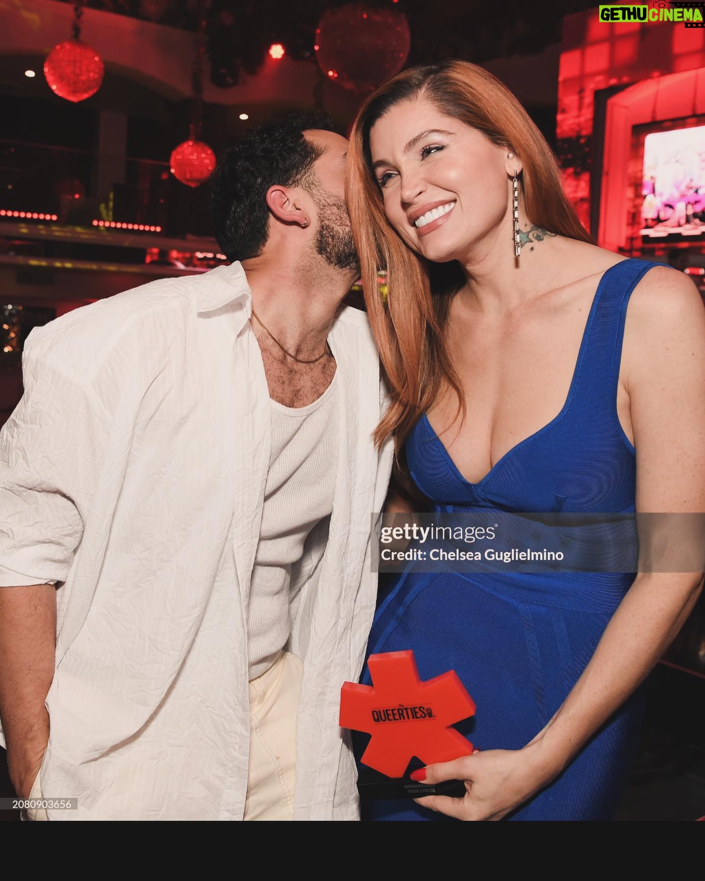 Trace Lysette Instagram - One for the books! Thanks for the award #queerties β₯οΈ - extra special having @joeysoloway who gave me my shot and cast me on Transparent 10 years ago, present the award to me. Still on a high from meeting @paulaabdul β¦ my mom got me her album Forever Your Girl for Christmas in 1988 and it was my first cassette tape. I wore that thing OUT. Also I may or may not have watched Cold Hearted Snake on VHS every day before school and did the choreography lol. To receive an award wedged between Paula and the iconic @rosie was so sweet. This awards season has been many things and last night meant a lot. π π @herveleger