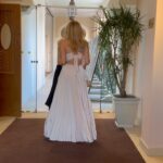 Trace Lysette Instagram - #venezia79 day 2, pinch me… Huge thanks to @garrett__ives for the looks. I was lost before you stepped in. Dress: A.L.C. (@alc_ltd) Shoes: Larroude (@larroude) Bag: Marge Sherwood (@margesherwood_official) Jewelry: Graziela (@grazielagems)