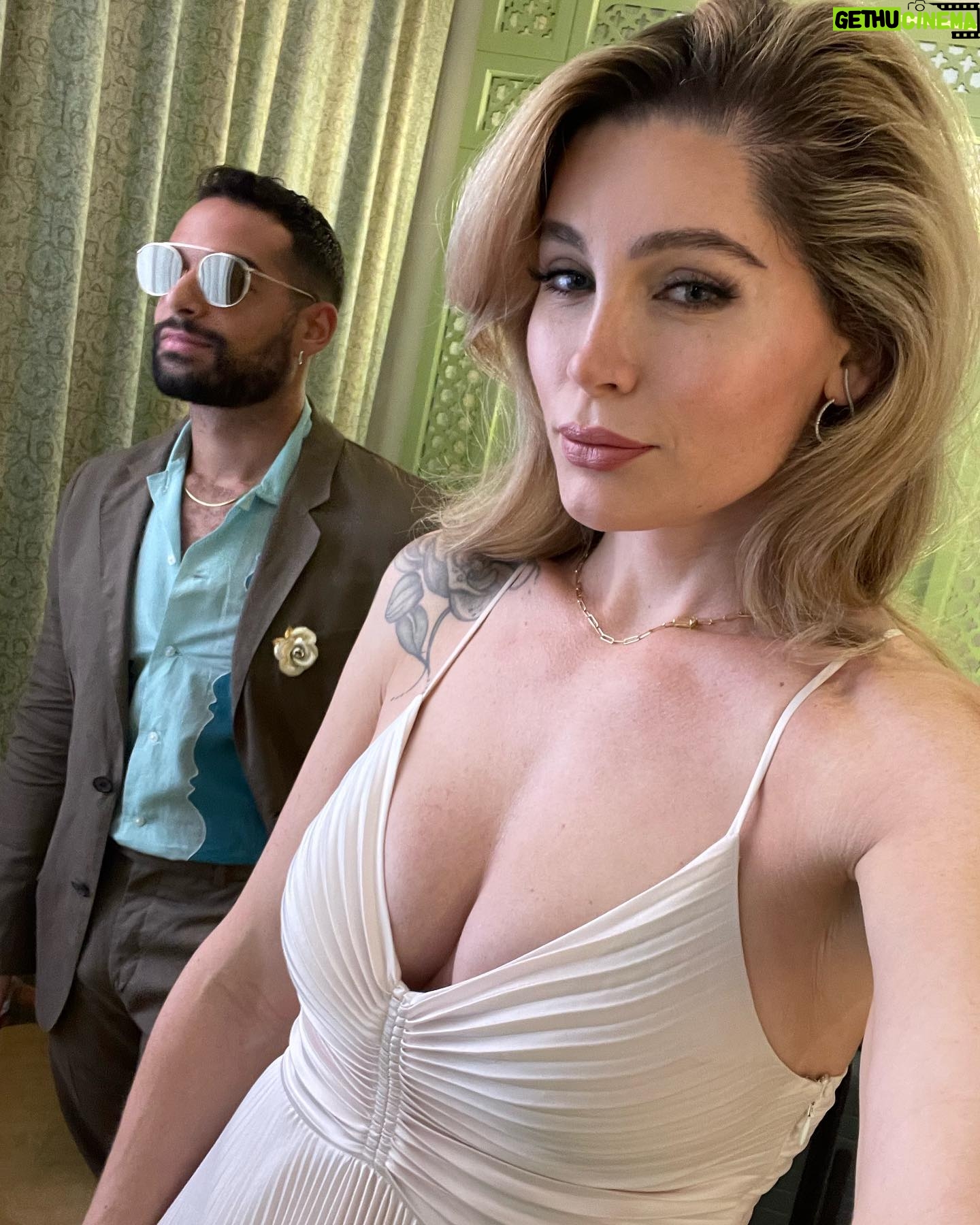 Trace Lysette Instagram - #venezia79 day 2, pinch me… Huge thanks to @garrett__ives for the looks. I was lost before you stepped in. Dress: A.L.C. (@alc_ltd) Shoes: Larroude (@larroude) Bag: Marge Sherwood (@margesherwood_official) Jewelry: Graziela (@grazielagems)