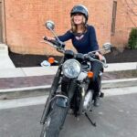 Tracey E. Bregman Instagram - Riding into the week like….. So, to all who know me, this is a joke. I’m terrified of motorcycles but at least, I made it this far. #pretendbadass #wearahelmut Thank you @robertshireykelly for the picture and the use of your bike @prophetik @haley_strode