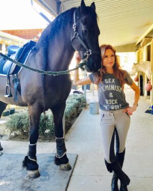 Tracey E. Bregman Instagram - We lost the soul of my Ranch this morning. Standing Ovation or Ovi, as he was known as, passed away with me by his side. This is the hard part for loving these beautiful souls so fiercely. We had 10 incredible years together and my boys and my whole family loved him deeply. Ovi, I hope you are doing canter pirouettes in heaven with Buddha by your side. #standingovation #freisian #love 💔❤️