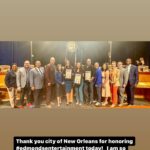 Tracey Edmonds Instagram – Yes YOU CAN!  Anything is possible when you have God in your life and you STAY POSITIVE!  Thank you to the magnificent CITY OF NEW ORLEANS, to Councilwoman @lesliharris and to the New Orleans City Council for honoring #EdmondsEntertainment and @xula1925 yesterday!  I am so grateful to the city and to our incredible academic partner #xavier for our #collegehillcelebrityedition experience out here! Everything about working in this city has been PURE JOY!  I know my Grandmother Mary who is from the New Orleans area is up in Heaven SMILING right now! 🙌🏽 Sending everyone #Fridaylove ✌🏽❤️ Thank you, appreciate you, and love you #Xavier VP @patrice.a.bell and @ashleyirvinhawkins!