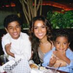 Tracey Edmonds Instagram - Happy Sunday Fam! Love on your loved ones today! Time flies so grab as much precious time with them as you can while you still can! You've seen how GROWN these two are now! 😉 Sending everyone love! ❤️ #motherhood #boymom #blessings