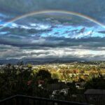 Tracie Thoms Instagram - The most beautiful rainbow I’ve ever seen out my window… so lovely, it came back to us later. It was actually a double rainbow, but I couldn’t catch it from my angle. Thankfully the coolest next door neighbor ever called me to yell “LOOK OUT THE WINDOW RIGHT NOW!” Or I woulda missed the whole thing. Thanks @saltandfat!!! #rainbowsoverlosfeliz