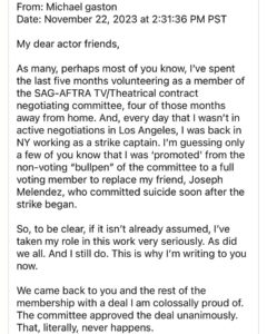Tracie Thoms Instagram - So much misinformation swirling about. AI is worrisome, sure, but this at least requires our consent and compensation. If this doesn’t pass, we go back to the 2020 deal, which had NO protections at all. AI is here, guys. So many of you all loved it when you willingly gave away your photos (for free) to see what you looked like in high school a few weeks ago. We can’t stop it. SAG doesn’t even have the power to do so. It’s above them. I’d rather have some protections than none. But don’t take my word for it. Read this, from one of our negotiators…. I’m voting yes. And I thank our negotiators for fighting hard for us. Thanks @drew_droege for sharing.