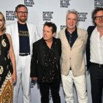 Tracy Pollan Instagram – Wonderful night celebrating 
 @realmikejfox on the lifetime achievement award and @peepingjohn for the innovative Series award @movingimagenyc