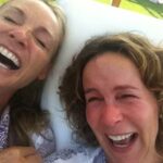 Tracy Pollan Instagram – Happy Birthday Bestie! This first photo may not be the prettiest photo of us gals but it definitely captures our friendship in a nutshell. There is no other person that makes me laugh this hard or this ugly. I love you @jennifer_grey and I cannot wait to celebrate! 
#bestfriends #bffs
