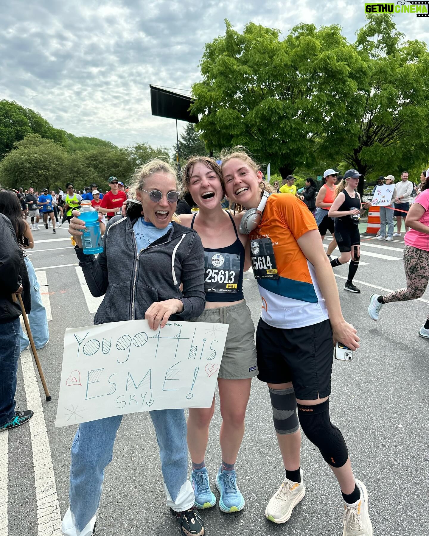 Tracy Pollan Instagram - Could not be more proud of these two! You did it! @nycrunsbrooklynhalfmarathon @teamfoxmjff