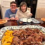 Tracy Pollan Instagram - My mom #corkypollan has been dreaming of her famous Duck a l’Orange she used to prepare for any special occasion family meal. This dish, like so many others was inspired by #juliachild @palekidd did an outstanding job recreating her delicious meal! Thank you Sam!