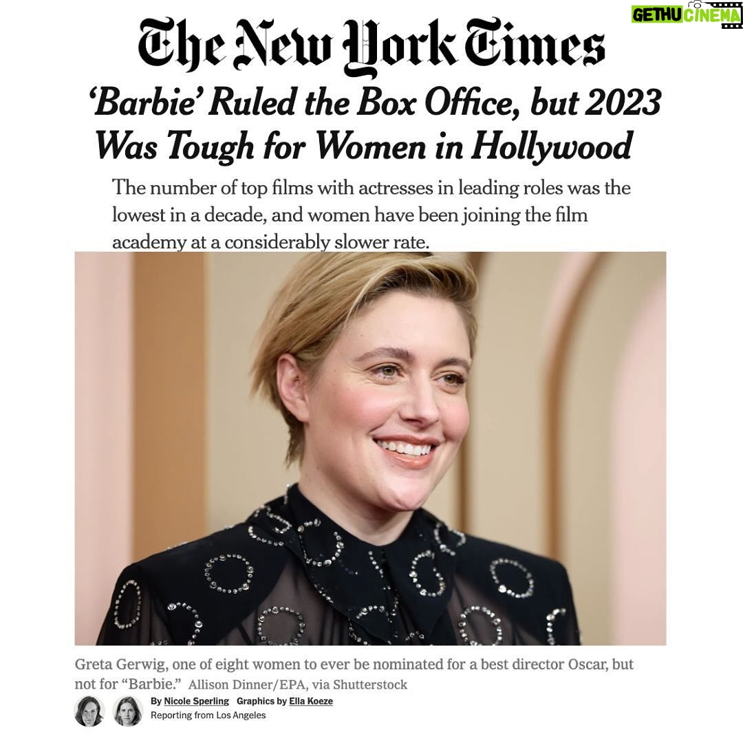 Trudie Styler Instagram - While there were some incredible wins this past weekend at the #Oscars2024, we still have work to do uplifting women in film. The Oscars reflect industry trends, says Women in Film CEO Kirsten Schaffer and a recent USC study shows decline in women and women of color in lead roles. Urgent action needed for gender balance across all sectors, particularly in underrepresented fields like cinematography and visual effects. Let’s amplify this call for change and continue to empower women in film together! 💪🏻#femalefilmmakerfriday