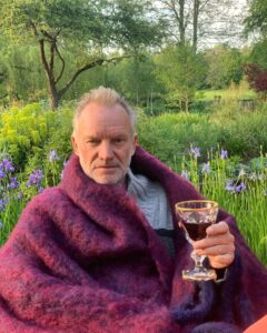 Trudie Styler Instagram - 2019 Spring awakening in the garden at Lake on a balmy early evening - glass of Sister Moon A fine wine and a mighty fine man ♥️ Photo by: the wife 🙋🏼‍♀️ #WineWednesday 🍷