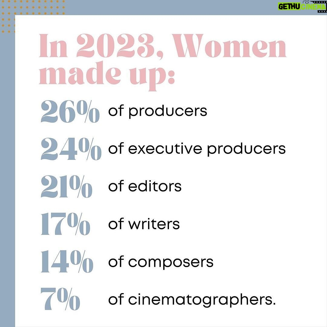 Trudie Styler Instagram - In 2023 we saw Barbie make history, but major film studios still favoured male directors, with only 16% of the top 250 films directed by women (down from 18% in 2022). While there were some small improvements in other areas, the gender gap remains significant. Swipe for more information! š: @women_in_entertainment