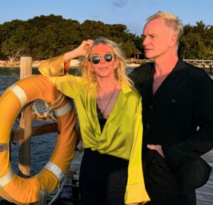Trudie Styler Instagram - Spent some together time in The Maldives. Thanks to everyone at Soneva Fushi  who made our stay so memorable. 

Thanks @sumnermickey for my awesome Christmas present @de_meric 

Photo by: @pauljmesher