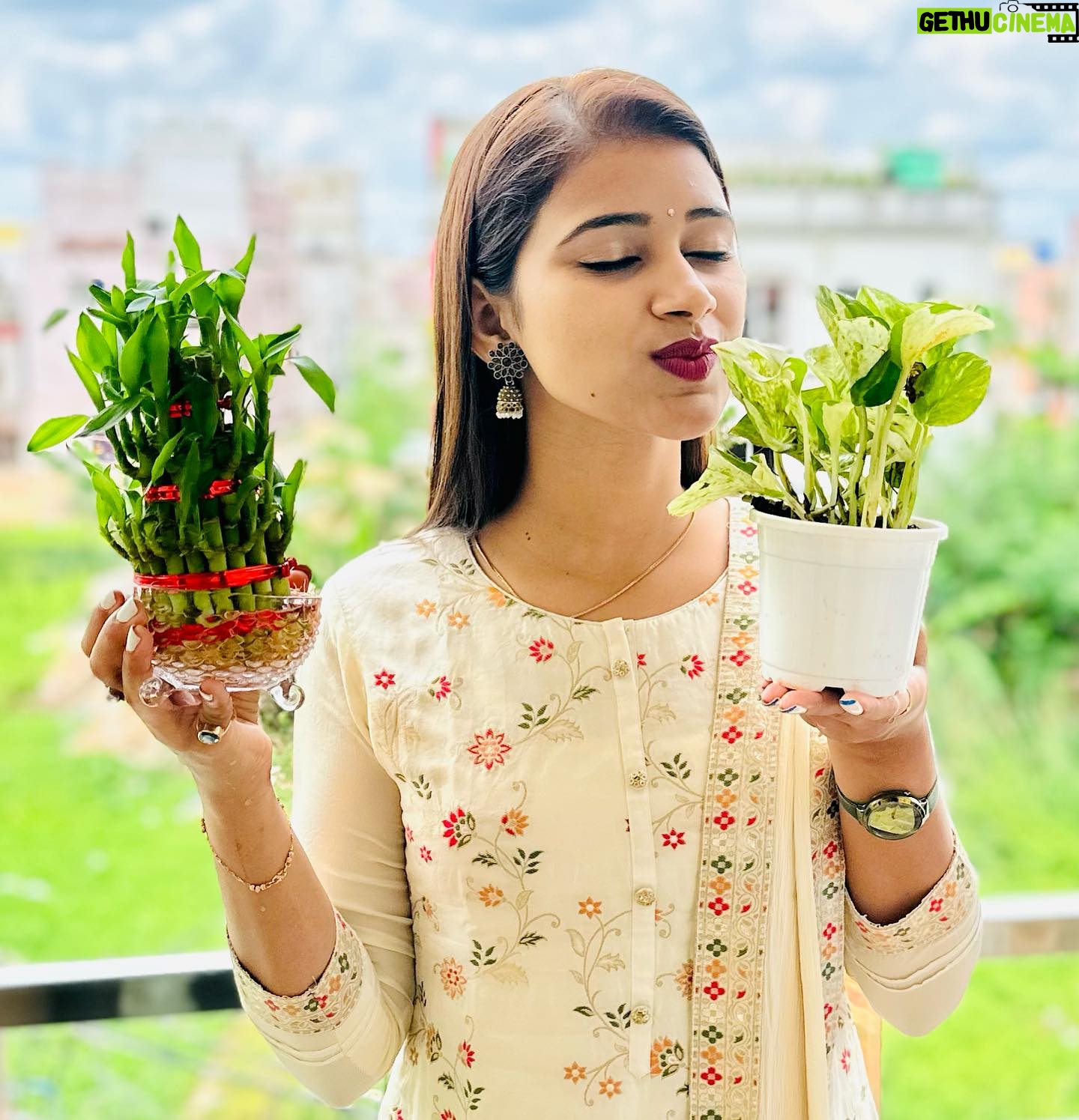 Trupti Mirambika Instagram - Celebrating birthday with energetic new plants 🌱❤️ #plant #lover #instagram #creator
