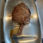 Ulrika Jonsson Instagram - Last night’s roast. Cote de Boeuf. Creamy, garlicky leeks. Cauli Cheese - always with Lancashire cheese. Always. Yorkshires. Spring greens in butter and wholegrain mustard. Then, to cause some upset: beef dripping chips because that’s what I had. Horseradish. Gravy, baby.