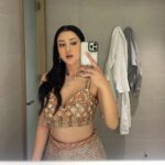 Upasana Singh Thakuri Instagram - Bts for @mishisacosmetics ✨ Team @dklovesu Makeup by @saloni.giri_ Hair @om_makeup_studio_ Outfit @aziiiza_atelier Location @hyattplacektm