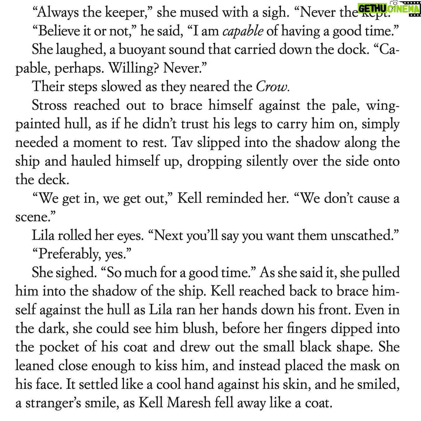 V. E. Schwab Instagram - Sometimes we wear the coat. Sometimes we shed the coat. Sometimes we *are* the coat. Somehow it’s Friday again, and that means it’s time for another snippet from The Fragile Threads of Power. 60 days. Not that I’m keeping track… #veschwab #shadesofmagic #threadsofpower #kellmaresh #lilabard