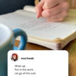 V. E. Schwab Instagram - In case you needed a reminder… Show up. Put in the work. Let go of the outcome. . . . #veschwab #reminder #lifehack #lifeadvice