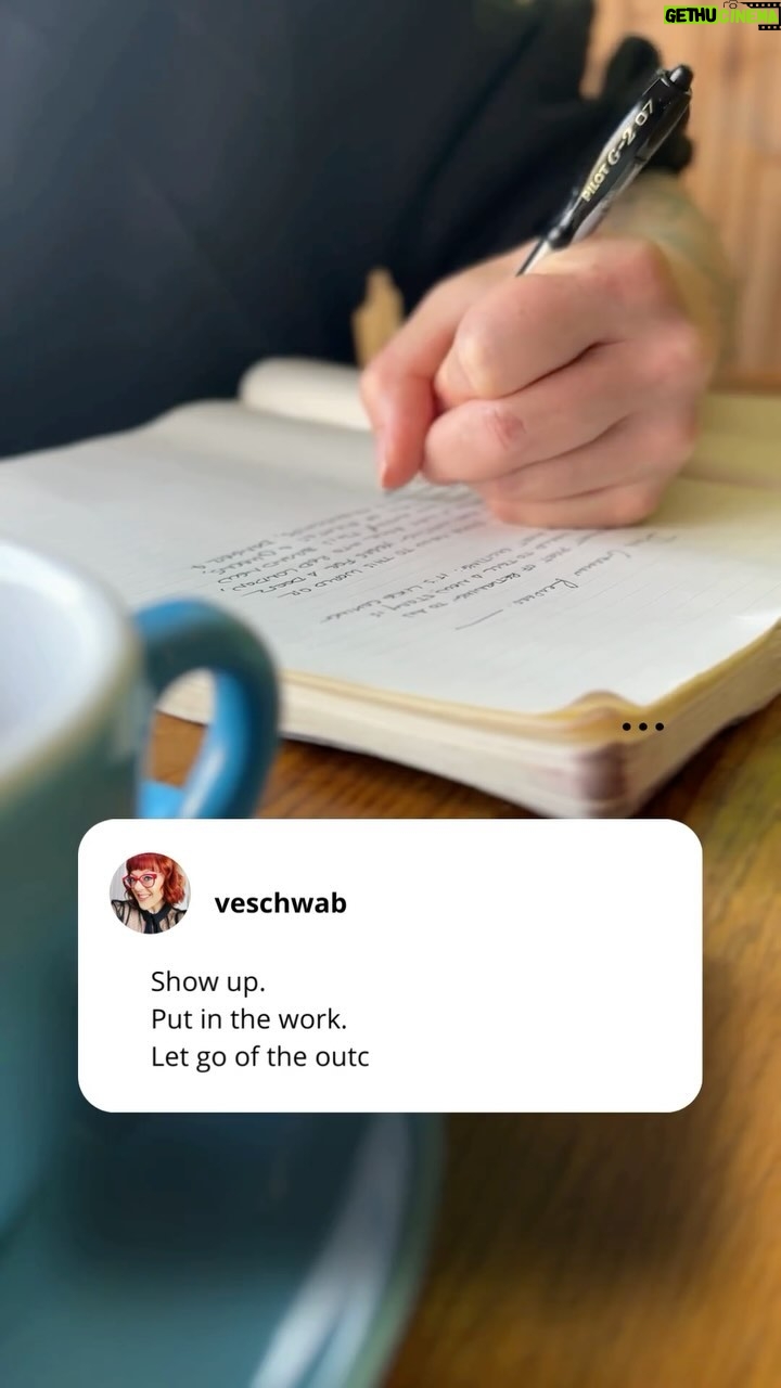 V. E. Schwab - 3 Likes - In case you needed a reminder…
Show up.
Put in the work.
Let go of the outcome.
.
.
.
#veschwab #reminder #lifehack #lifeadvice