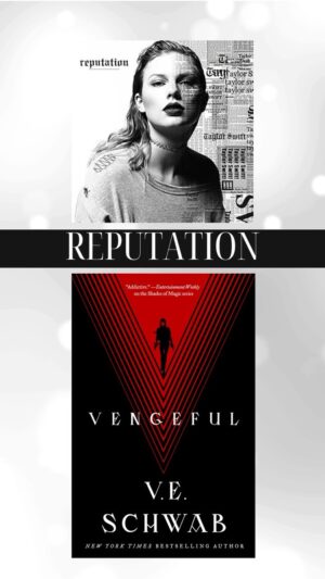 V. E. Schwab Instagram - My books as #taylorswifteras! (Let’s be real, 90% of my books are reputation…) PS-Counting down the days until Reputation (T.V.) is available.  PPS- Jenna would like it stated for the record that she wanted Addie in Evermore!

#veschwab #taylorswift #addielarue #shadesofmagic #bookishfeatures #bookstagram