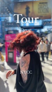 V. E. Schwab Instagram - Am I still on tour? It’s my first day of #nycc2023 and I had such a blast! Crazy schedule. Met so many readers. Signed so many books! And got to hang with some friends :) Ended with a #girldinner I took from the leftovers of my last meetup of the day. #winning. #veschwab #shadesofmagic #addielarue #thefragilethreadsofpower #tourlife #authorlife #behindthescenes #newyorkcomiccon #threadsofpower