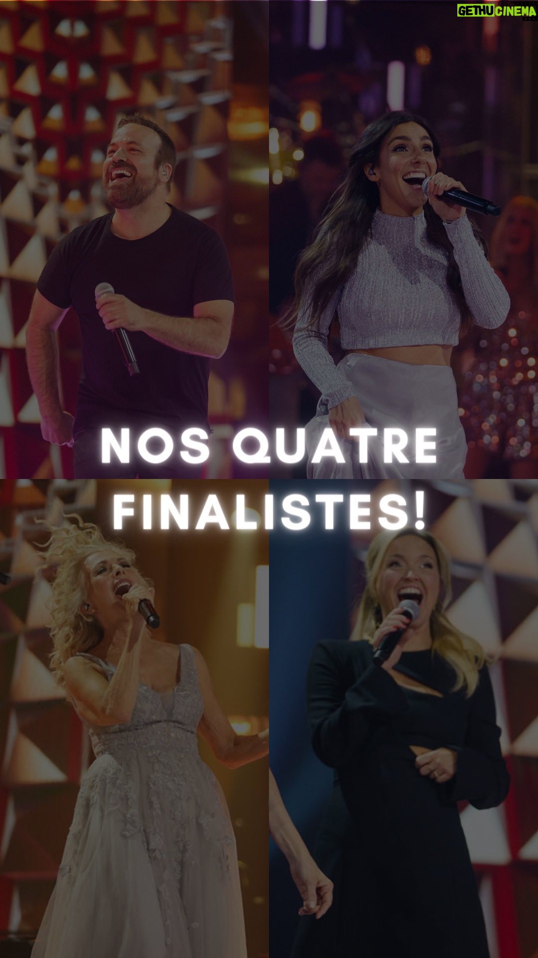Véronique Cloutier Instagram - Ça y est, c'est semaine de grande finale! Qui de Joe Bocan, Christian Marc Gendron, Julie Ringette ou Rafaëlle Roy remportera les honneurs? On le découvrira CE JEUDI! 🤩💥🎤