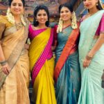 VJ Deepika Lakshmanapandi Instagram - Pandian stores மருமகள்s 💕 Love you Akkas 😘 💕 Dhanam @sujithadhanush Meena @hemarajsathish_official Mullai @lavanyaa_official Myself Aishwarya #vjdeepika @venusinfotainment @vijaytelevision