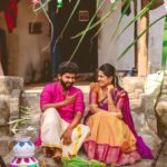 VJ Deepika Lakshmanapandi Instagram - Happy Pongal 💕 Makeover @moon_li8_makeoverartistry Videography @colorgram.photography Costume @be_unique_boutique_ Jewellery @adyarfathimacollections #pongalcelebration #pongalshoot #pongal #traditionalwear #photoshoot #village #villagepongal #villagelife