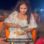 VJ Ezhilarasi Instagram – We think we are in love🙈 food & me ♥️🤪😂