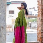 VJ Kalyani Instagram - Nothing more comfortable than a casual saree on a happy day 💛 ... 📸: @sk_wedding__photography #saree #happyattire #sareefashion #sareelove #vjkalyani🎤