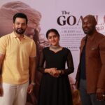 VJ Kalyani Instagram - A nostalgic conversation for the film #Goatlife , Absolutely loved hosting @therealprithvi & @jimmyjeanlouis 💛 ... #host #goatlife #prithviraj #jimmyjean #vjkalyani🎤