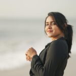VJ Kalyani Instagram - Too many shades of me by the sea... ... 📸: @low.shutters_ #beach #bythesea #peace #happy #vjkalyani🎤