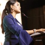 VJ Kalyani Instagram - Hosting TANFEST for BNI (The Biggest Business Fest felt to be an amazing day at work!) God is been kind:) ... Shot by @vkphotography.cbe 💛 #bni #businessmeet #corporate #grateful #vjkalyani🎤